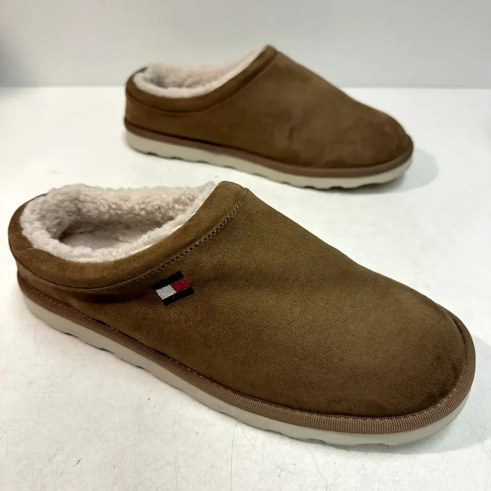 WORN ONCE Tommy Hilfiger Men's Welly Slipper Faux Suede Shearling Lined 9